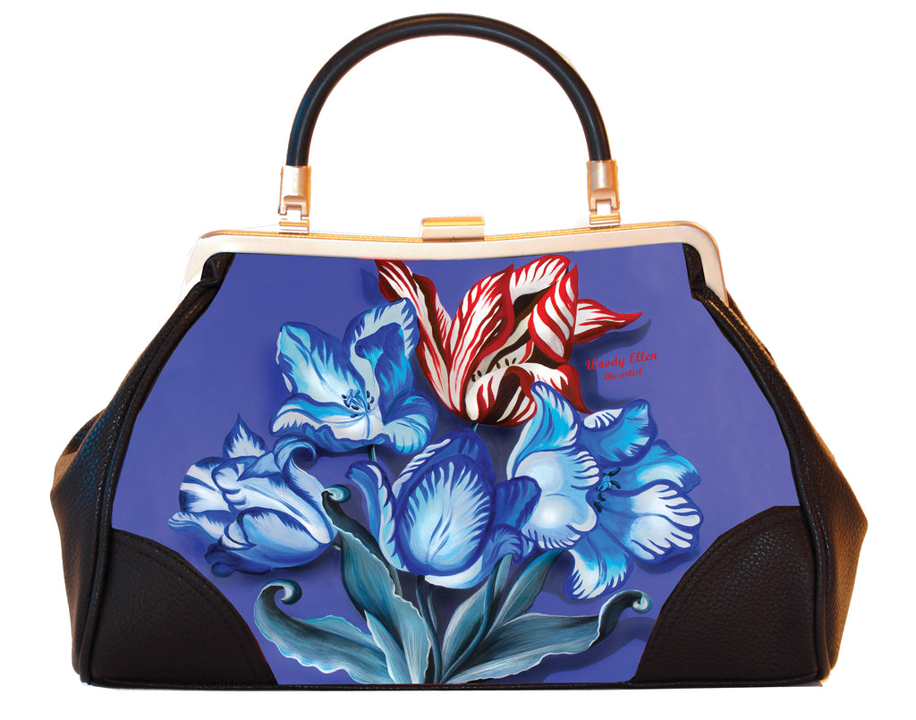 Handbag Set of 3, Porcelain Design, Handbag+Wallet+Coinpurse