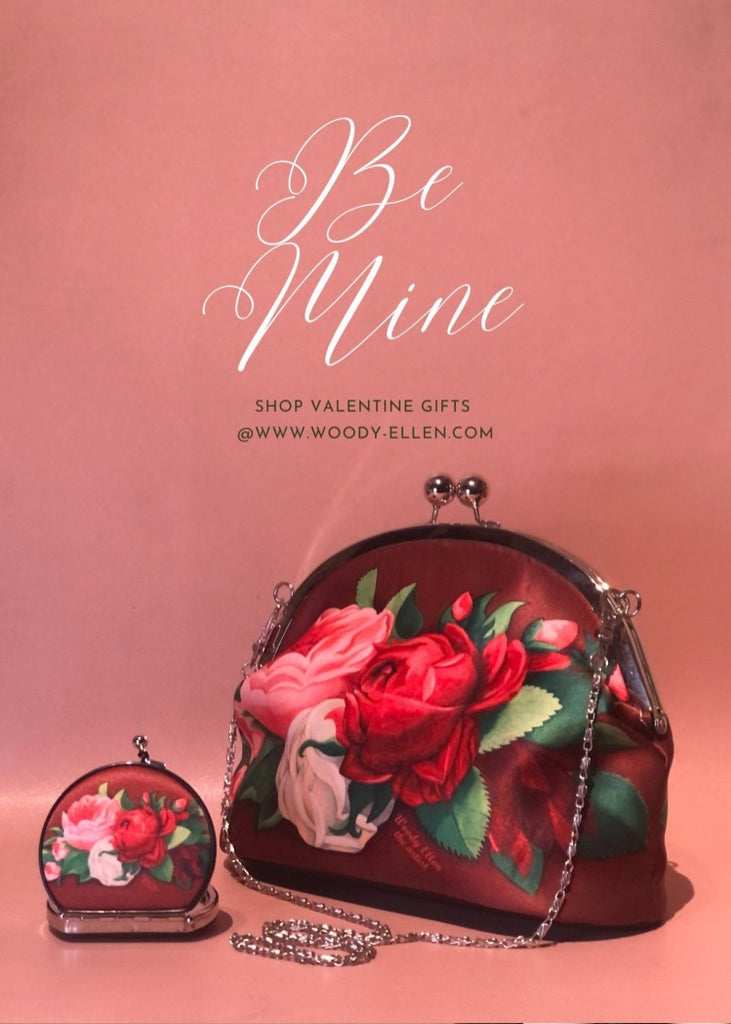 Clip purse, mirror Set of 2, Red Paris